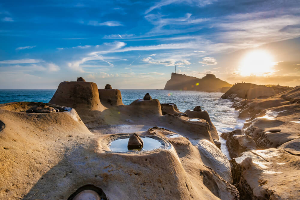 Candle Shaped Rock Formation at Yehliu Geopark