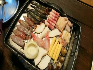 self-grilling barbecue dinner