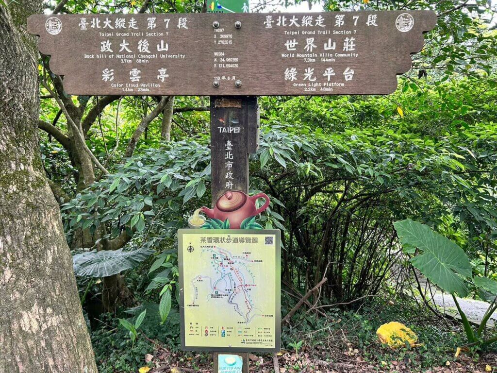 Direction Indicator on Maokong Tea Fragrance Loop Trail