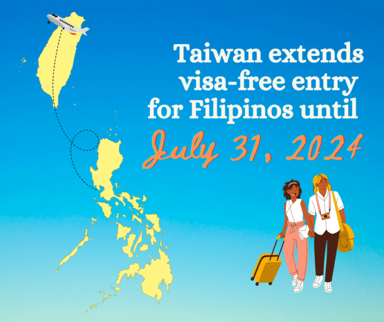Taiwan Extends Visafree Entry for Filipinos Until July 2024 Edison Tours
